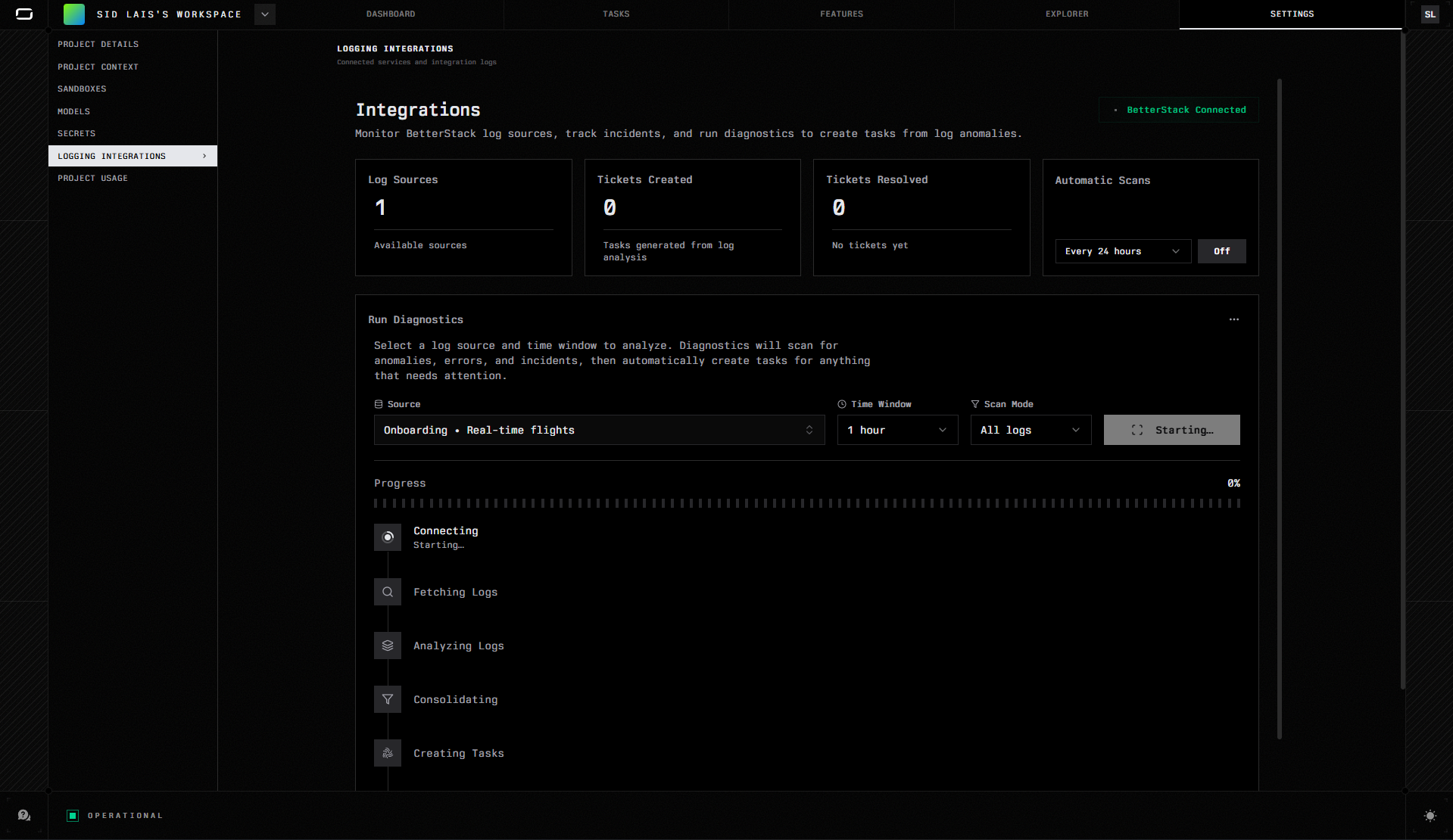 Project Settings Overview | Origin Docs